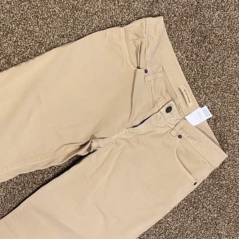 See by Chloe Wide Leg Flare Jeans in Nude Sz 31 NEW      - L - Picture 3 of 7